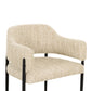Sezanne Taupe Textured Performance Boucle Dining Chair