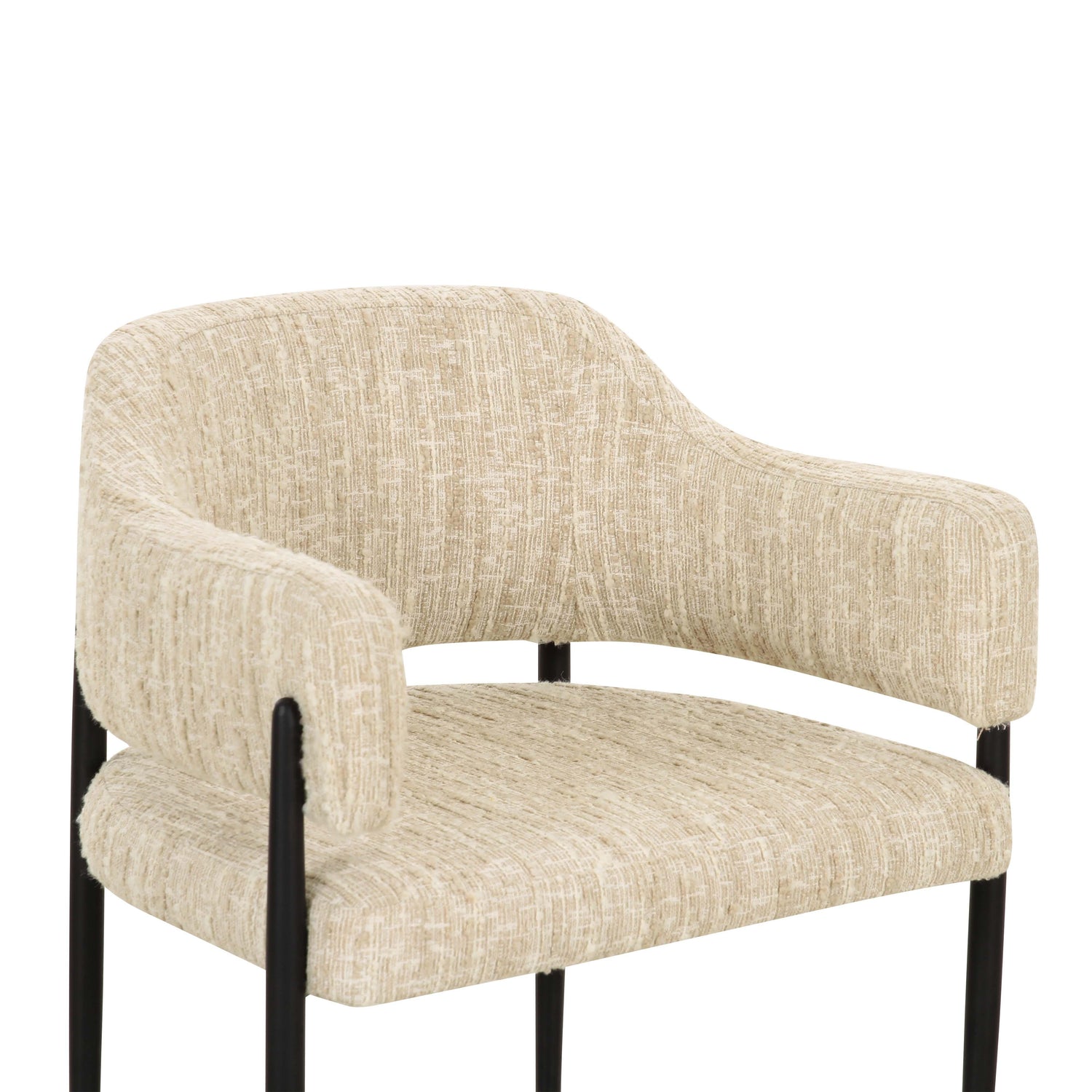 Sezanne Taupe Textured Performance Boucle Dining Chair