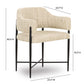 Sezanne Taupe Textured Performance Boucle Dining Chair