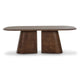 Gladyss Brown Burl Oval 87 inch Dining Table