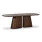 Gladyss Brown Burl Oval 87 inch Dining Table