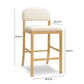 Calla Cream Performance Velvet Counter Stool