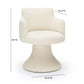 Jeffree Cream Performance Boucle Swivel Dining Chair
