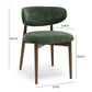 Zinea Forest Green Performance Textured Velvet Dining Chair