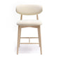 Zinea Cream Performance Textured Velvet Counter Stool