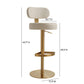 Primrose Cream Textured Performance Fabric Adjustable Stool