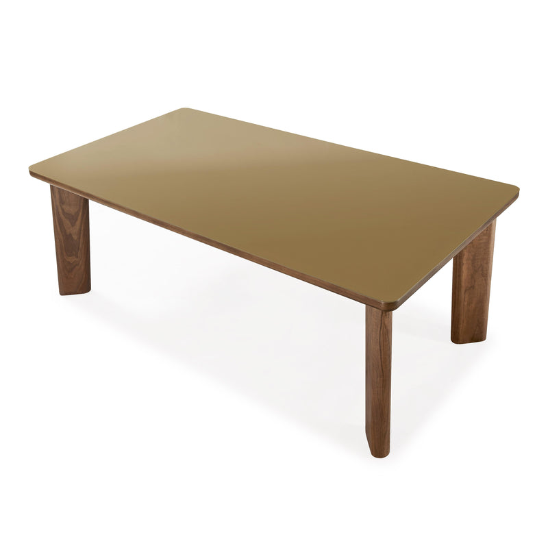 Oani Walnut and Glass Long Dining Table
