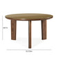 Oani Walnut and Glass Round Dining Table