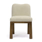 Tiara Cream Performance Basketweave Fabric Dining Chair