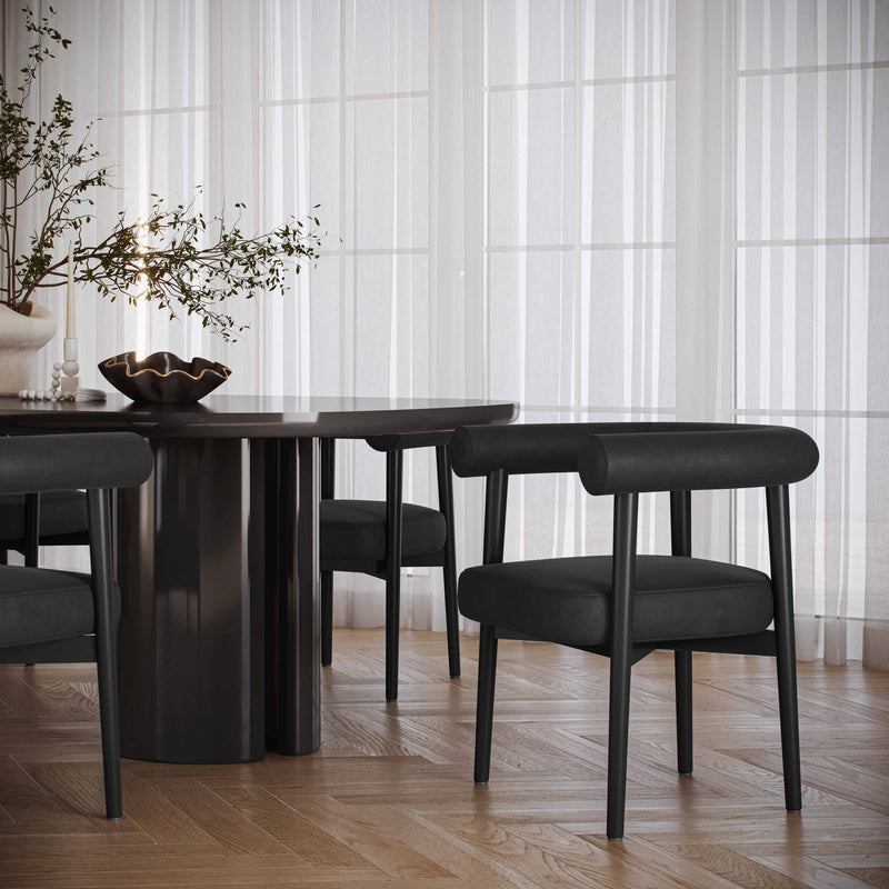 Spara Performance Vegan Leather Dining Chair - Black