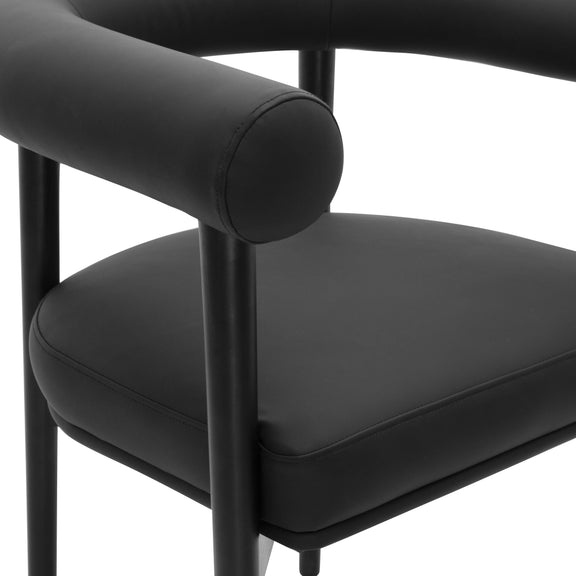 Spara Performance Vegan Leather Dining Chair - Black