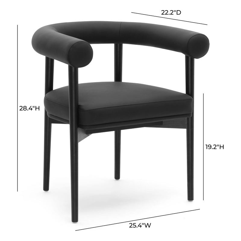 Spara Performance Vegan Leather Dining Chair - Black