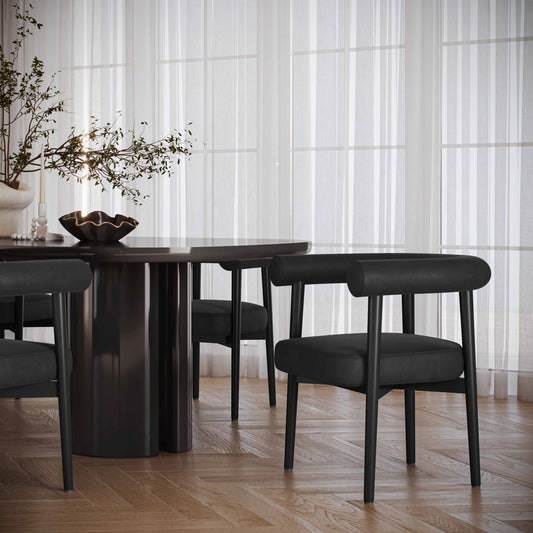 Spara Performance Vegan Leather Dining Chair - Black