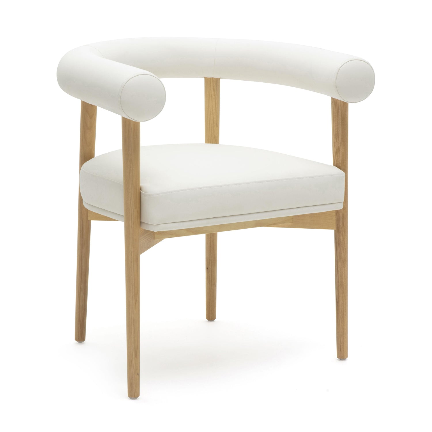 Spara White Vegan Leather Dining Chair