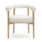 Spara White Vegan Leather Dining Chair
