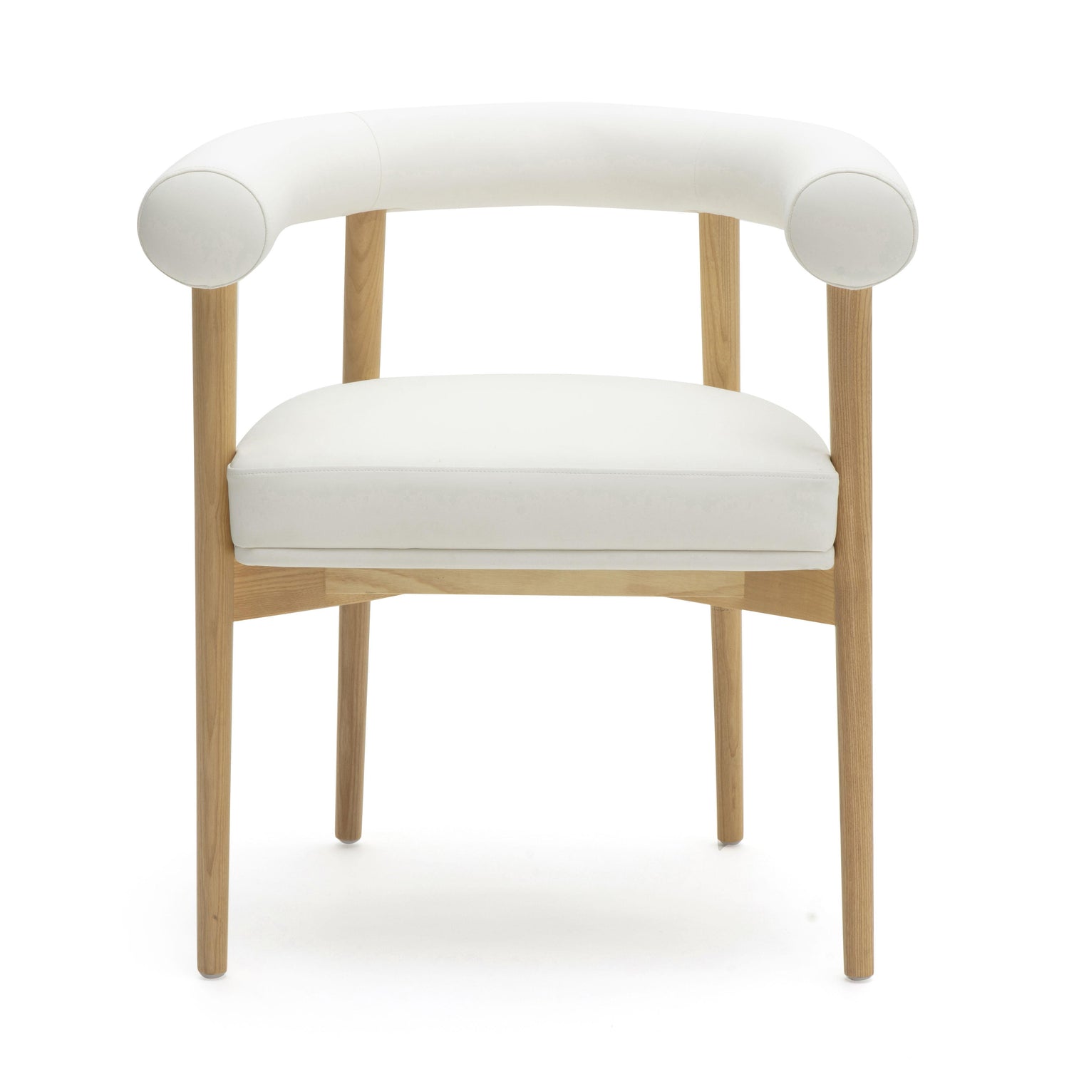 Spara White Vegan Leather Dining Chair