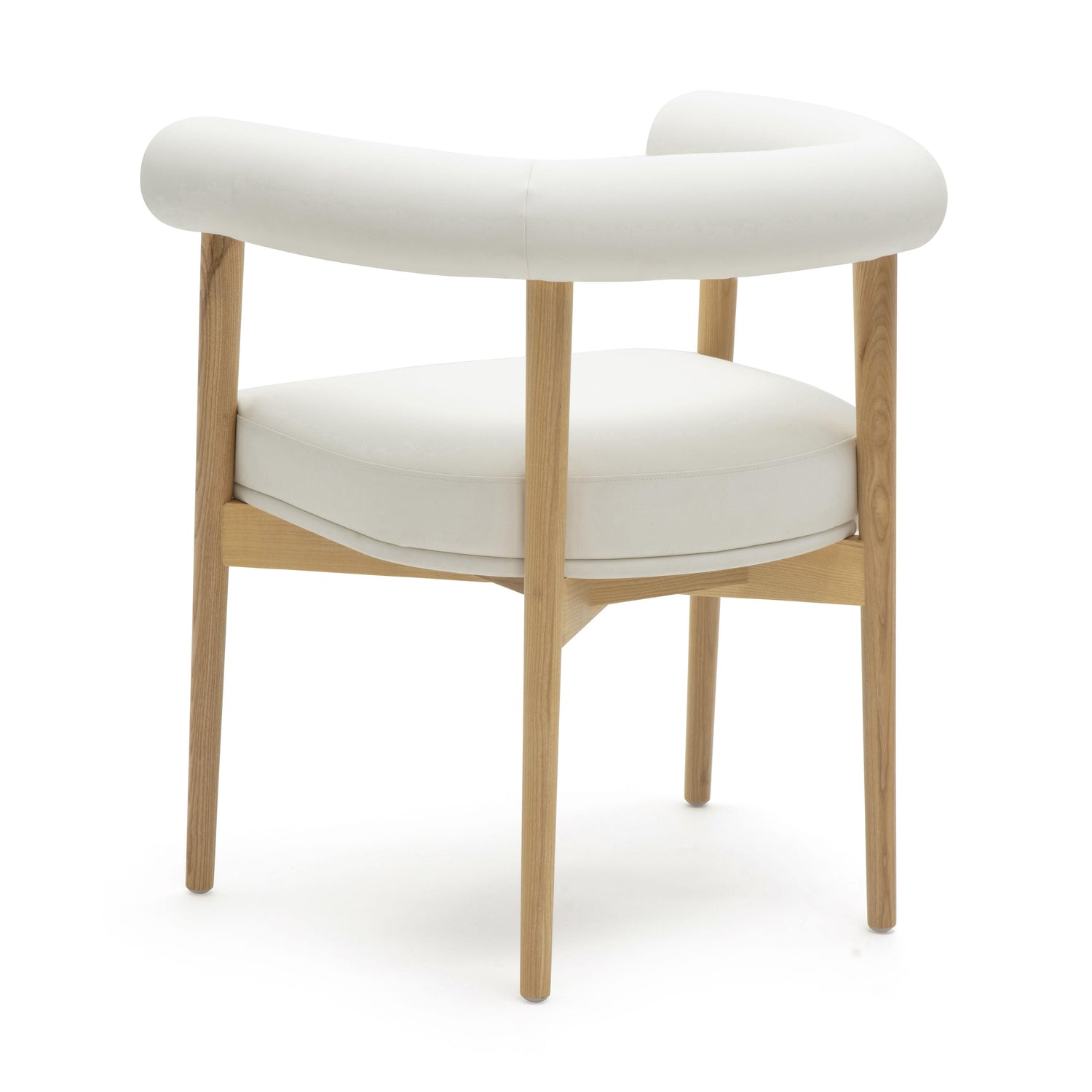 Spara White Vegan Leather Dining Chair