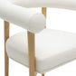 Spara White Vegan Leather Dining Chair