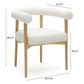 Spara White Vegan Leather Dining Chair