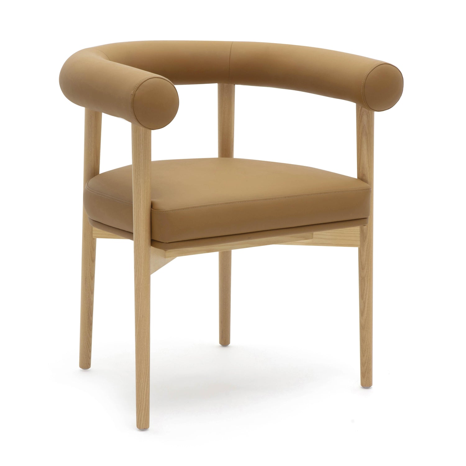 Spara Cognac Vegan Leather Dining Chair