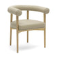 Spara Taupe Vegan Leather Dining Chair