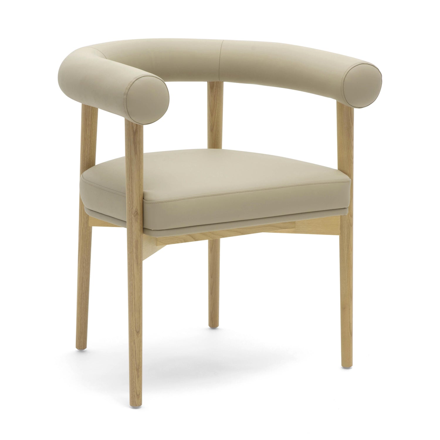 Spara Taupe Vegan Leather Dining Chair