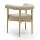 Spara Taupe Vegan Leather Dining Chair