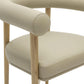 Spara Taupe Vegan Leather Dining Chair