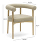 Spara Taupe Vegan Leather Dining Chair