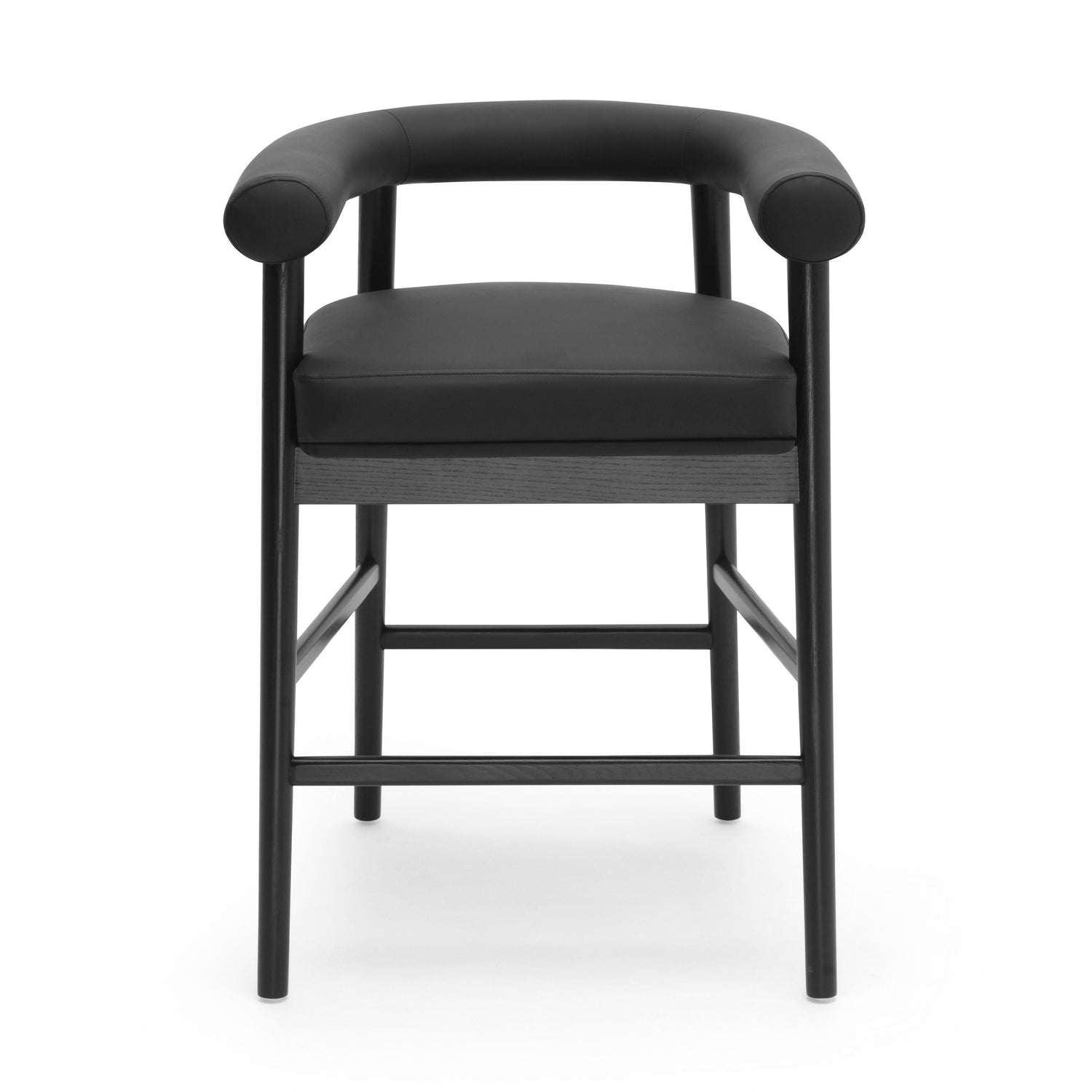 Spara Black Vegan Leather Counter Stool