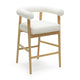 Spara White Vegan Leather Counter Stool