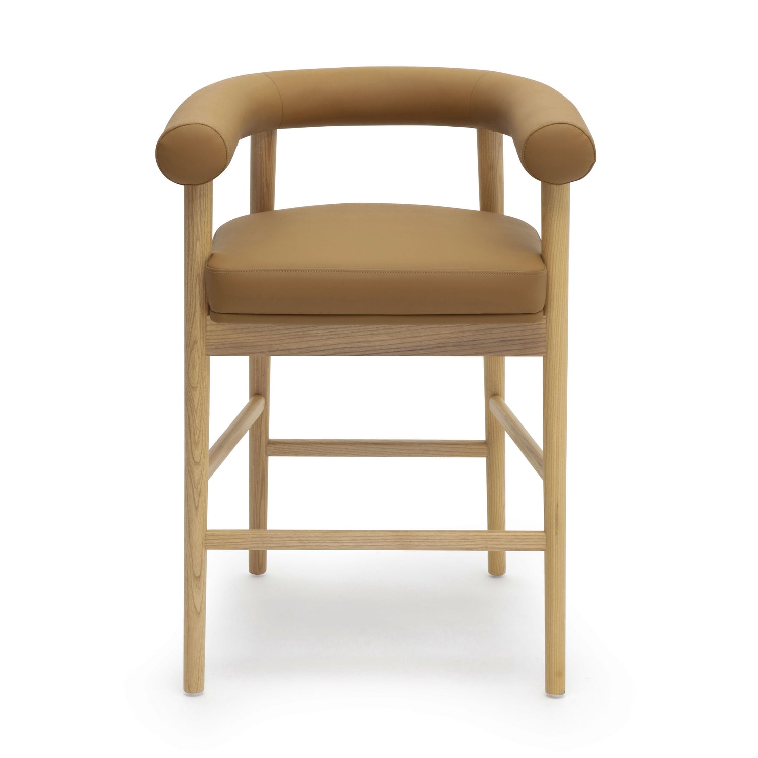 Spara Cognac Vegan Leather Counter Stool
