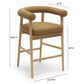 Spara Cognac Vegan Leather Counter Stool