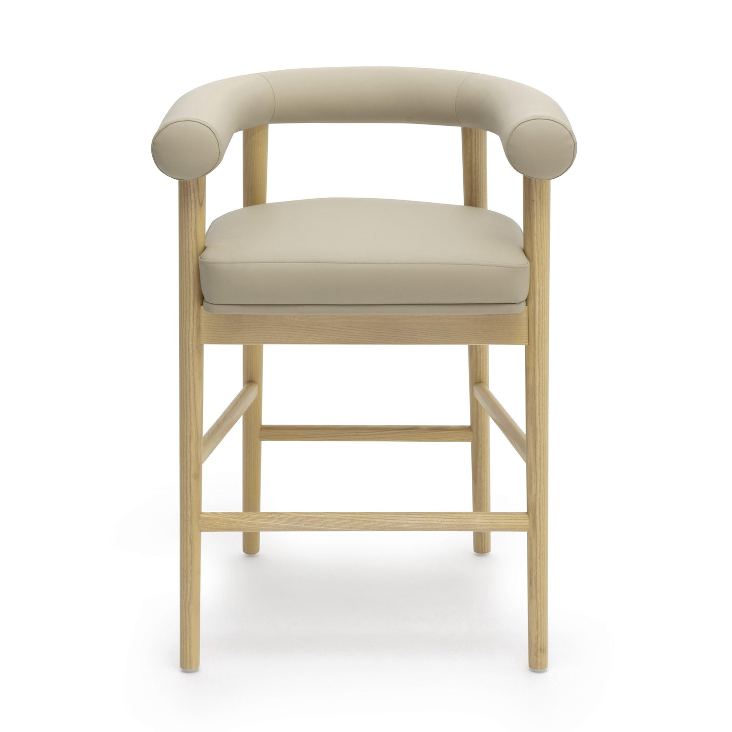 Spara Taupe Vegan Leather Counter Stool