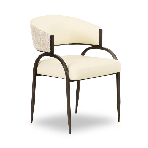 Tatum 2-Tone Performance Vegan Leather Dining Chair - Cream