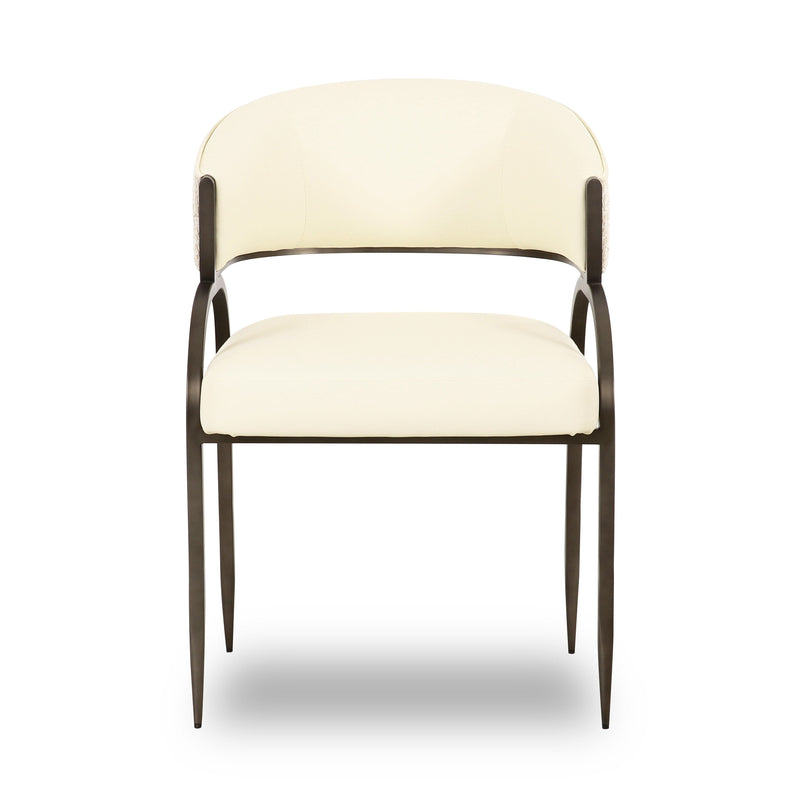 Tatum 2-Tone Performance Vegan Leather Dining Chair - Cream