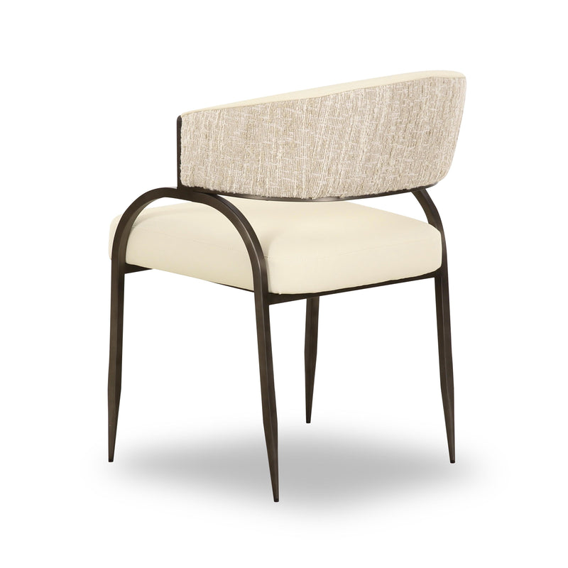 Tatum 2-Tone Performance Vegan Leather Dining Chair - Cream
