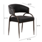 Tatum 2-Tone Performance Vegan Leather Dining Chair - Black