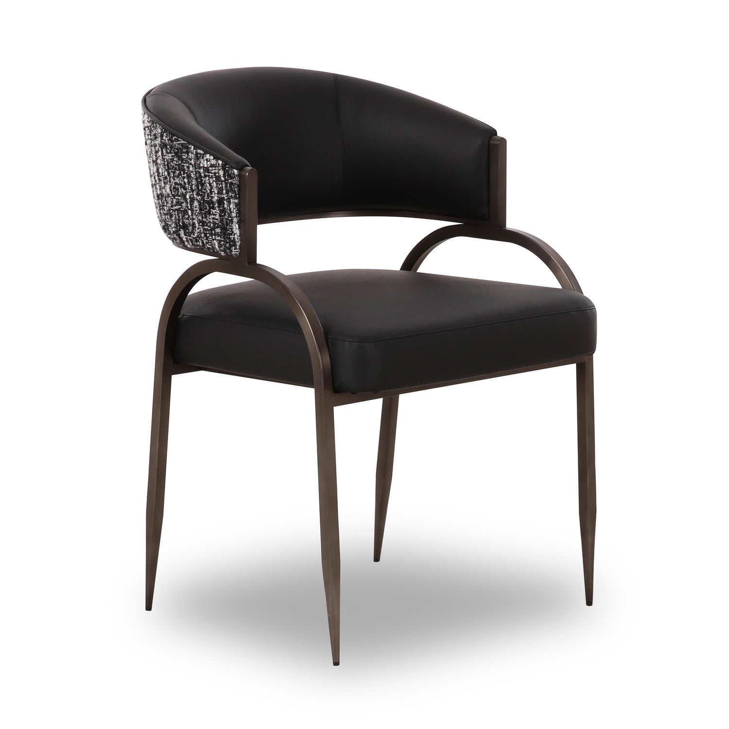 Tatum 2-Tone Performance Vegan Leather Dining Chair - Black