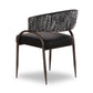 Tatum 2-Tone Performance Vegan Leather Dining Chair - Black
