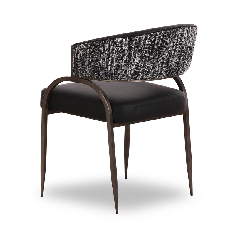 Tatum 2-Tone Performance Vegan Leather Dining Chair - Black