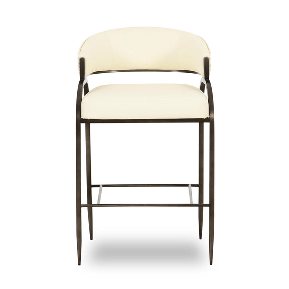 Tatum 2-Tone Performance Vegan Leather Counter Stool - Cream