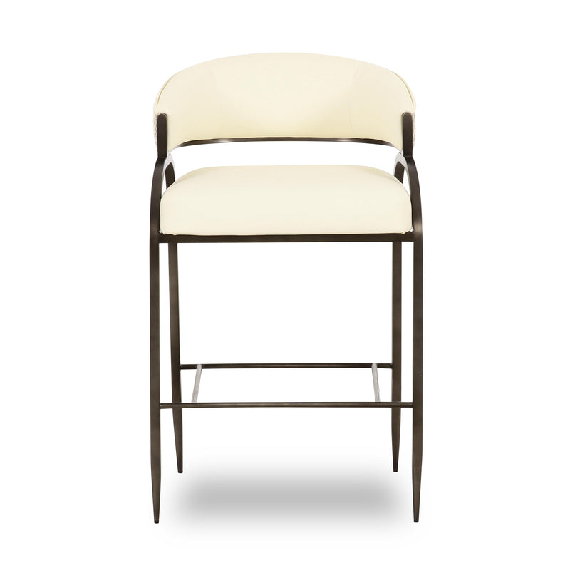 Tatum 2-Tone Performance Vegan Leather Counter Stool - Cream
