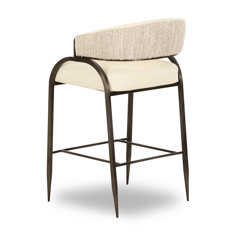 Tatum 2-Tone Performance Vegan Leather Counter Stool - Cream