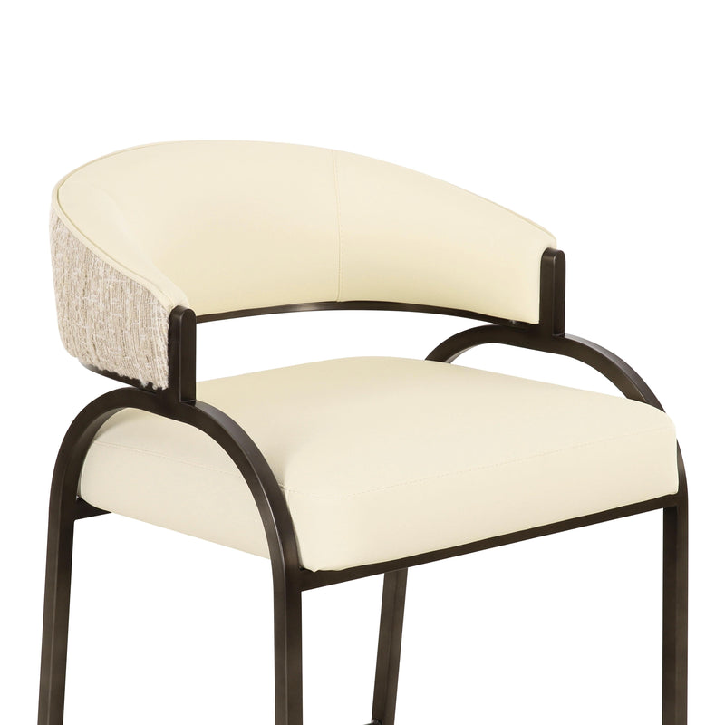Tatum 2-Tone Performance Vegan Leather Counter Stool - Cream
