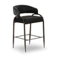 Tatum 2-Tone Performance Vegan Leather Counter Stool - Black