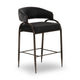 Tatum 2-Tone Performance Vegan Leather Counter Stool - Black