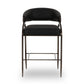 Tatum 2-Tone Performance Vegan Leather Counter Stool - Black
