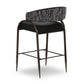 Tatum 2-Tone Performance Vegan Leather Counter Stool - Black