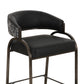 Tatum 2-Tone Performance Vegan Leather Counter Stool - Black